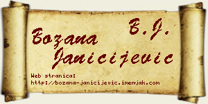 Božana Janičijević vizit kartica